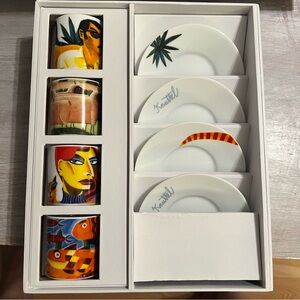 Graham Knuttel Tipperary Crystal Espresso Cup 4 Pack Cafe Collection New Box